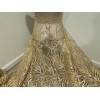wowfabric4less123 GOLD Embroidery SEQUINS Lace Fabric 50” Width Sold By