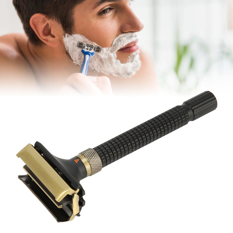 Double Edge Safety Trimmer Reusable Slip Resistant Metal Men Safety