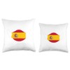 Spain Flag Face Mask Espana Throw Pillow