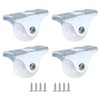 PATIKIL 1" Rigid Caster Wheels, 4 Pack Silent Fixed Plate