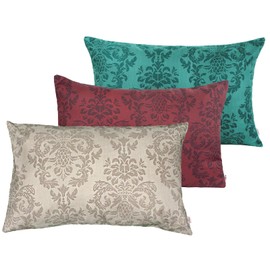 beties Epoch Cushion Cover Approx. 40 x 60 cm Cushion Cover with 3D Ornament on Cotton Half Panama Binding from German Company in High Quality (Carmine Red)