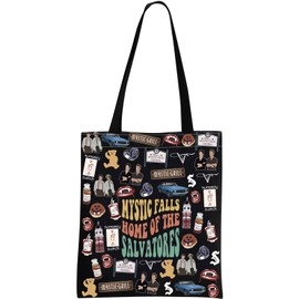 JTOUK Vampire TV Show Inspired Gift Vampire Fandom Gift TVD Merchandise Gift Mystic Falls Home Of The Salvatore Tote Bag, Mystic Falls Tote Eu