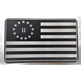 BilletVault American Flag 2 Percent Billet Aluminum Hitch COVER-4x6
