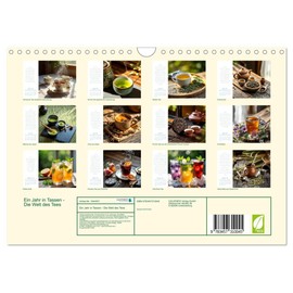 Ein Jahr in Tassen - Die Welt des Tees (Wandkalender 2026 DIN A4 quer), CALVENDO Monatskalender: Zwölf Teesorten in Bild und Beschreibung der Besonderheit (CALVENDO Lifestyle)