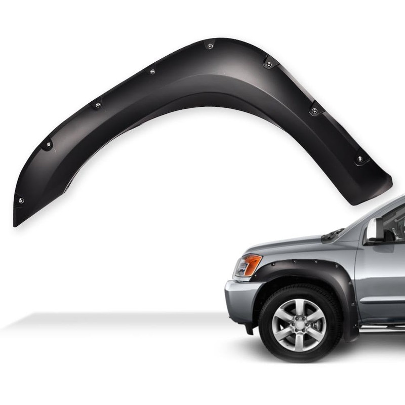 G-PLUS Pocket Riveted Fender Flares, Compatible with Nissan Titan 2004-2015