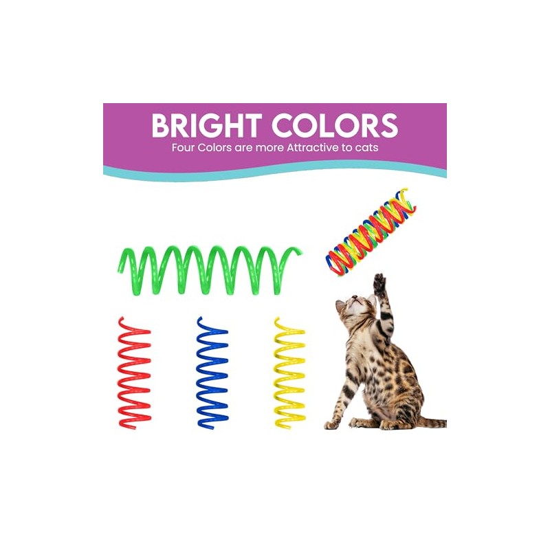 Ethical Thin Colorful Springs Juguete para Gato, Paquete de 10