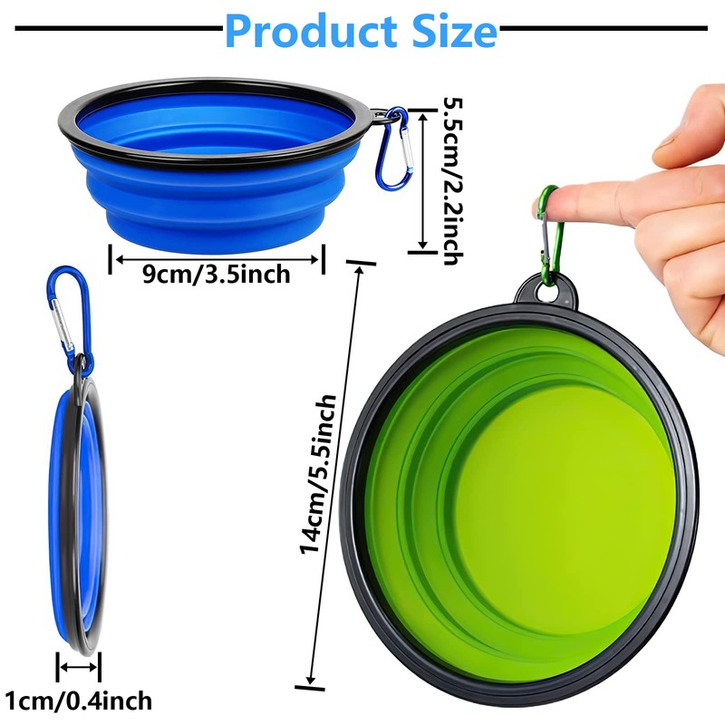 Tazones Pluggable para Mascota Portatiles con Capacidad De 12 Oz/