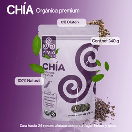 Vivio Foods, Chía Orgánica Premium, 340 gramos