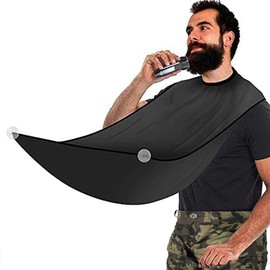 Beard Apron, Beard Bib for Shaving with 2 Suction Cups, Non-Stick Hair Catcher Cloth for Man ​Father Husband Brother Boyfriend