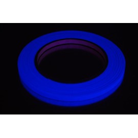Quarter Inch x 25 Yards UV Blacklight Reactive Fluorescen​t Gaffer Tape (Blue)