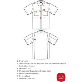 TRU-SPEC 24-7 SERIES ULTRALIGHT UNIFORM SHIRT L/W R/S S/S 2XLR 1048007
