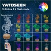 YATOSEEN Dinosaur 3D Illusion Lamp, Dinosaur Night Lights with 16