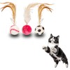 OwletWishes Cat Bouncy Ball Toys Sports Style, 3 Pack with