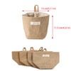 4 Pieces Cotton Linen Storage Bag, Foldable Storage Basket with