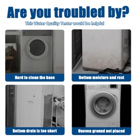 Bestgle 4 Pcs Washing Machine Support Foot Pads Shock and Noise Cancelling Washer Supporting Kit Washer and Dryer Antivibration Anti Walk Anti Slip Pads Washer Machine Stand Stabilizer Tool