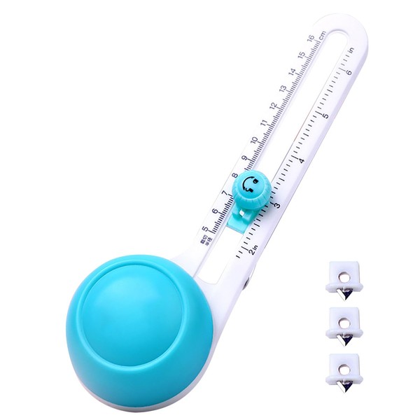 Circular Cutter 4-12in/10-32cm Adjustable Circle Paper Trimmer with with 3