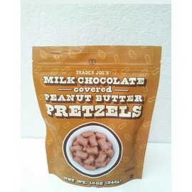 Trader Joe's NEW TRADER JOE'S MILK CHOCOLATE COVERED PEANUT BUTTER PRETZELS 12 OZ BAG