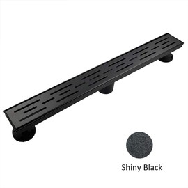 Neodrain 24 in Rectangular Linear Shower Drain with Brickwork Pattern Grate, 304 Stainless Steel Bathroom Floor Drain,Shower Floor Drain Includes Adjustable Leveling Feet, Hair Strainer,Black