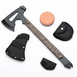 Camping Axe - 17" Camping and Survival Hatchet with Sheath and Sharpening Stone for Camping and Chopping Wood