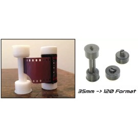 Speedway 35mm to 120 Medium Format Camera Film Spool Adapter Kit 3D Printed
