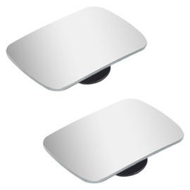 Rectangle Blind Spot Car Mirror - 2" Frameless HD Glass Convex Mirror - 360 Degree Wide Angle Rear View Mirror Side Mirror with Adjustable Stick for Car SUV Truck (Rectangle/2PCS)