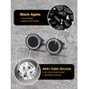 U7 Black Onyx Mens Earrings 925 Sterling Silver Round Black