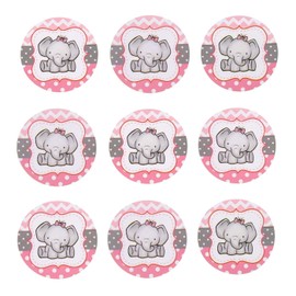 Homeford Elephant Seal Paper Stickers, 1-Inch, 24-Count (Pink)