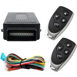 Style15 Universal Door Central Locking Kit with Control Box + 2 Replacement Car Central Locking Remote Controls