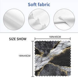 Yibeas Abstract Black and White Marble Cloth Table Napkins Set of 4 Japanese Kintsugi Mosaic with Golden Veins Table Decoration Dinner Napkins for Kitchen 18 x 18 inch