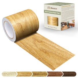 Besezx Wood Grain Repair Tape, 2.4" X15', Self Adhesive Wood Grain Repair Patch for Tables, Chairs, Baseboards, Doors, Windows, Floors, All Kinds of Furniture Renovation, Handicraft DIY. (Natural oak)