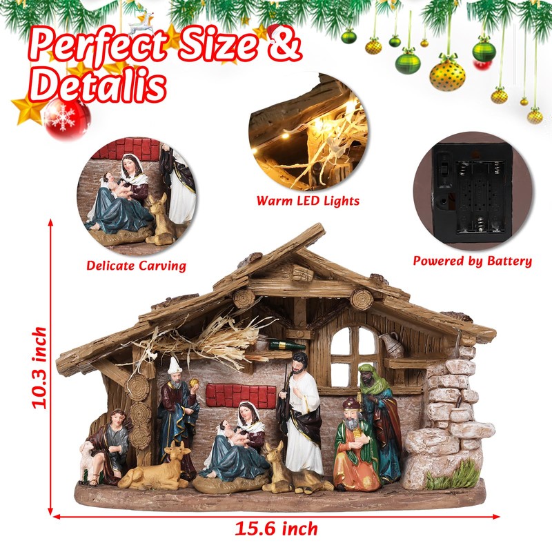 Ovewios Christmas Nativity Sets