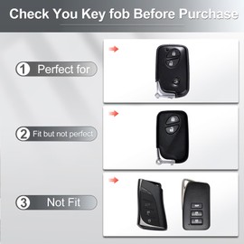 COXTOBRH for Lexus Key Fob Cover with Crystal Car Keychain, Key Case Protection for Lexus GX460 RX350 ES350 IS250 GX460 LX570 IS350, White