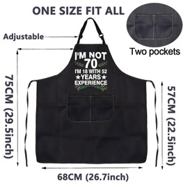 ENSIANTH 70th Birthday Gifts Apron for Women Men Funny 70th Birthday Apron Kitchen Cooking Chef Aprons 70 Year Old Birthday Gift (70th apron)