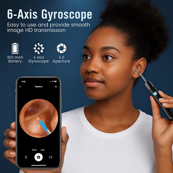 Unbranded Smart Ear Wax Removal Tool with Camera – 6-Axis