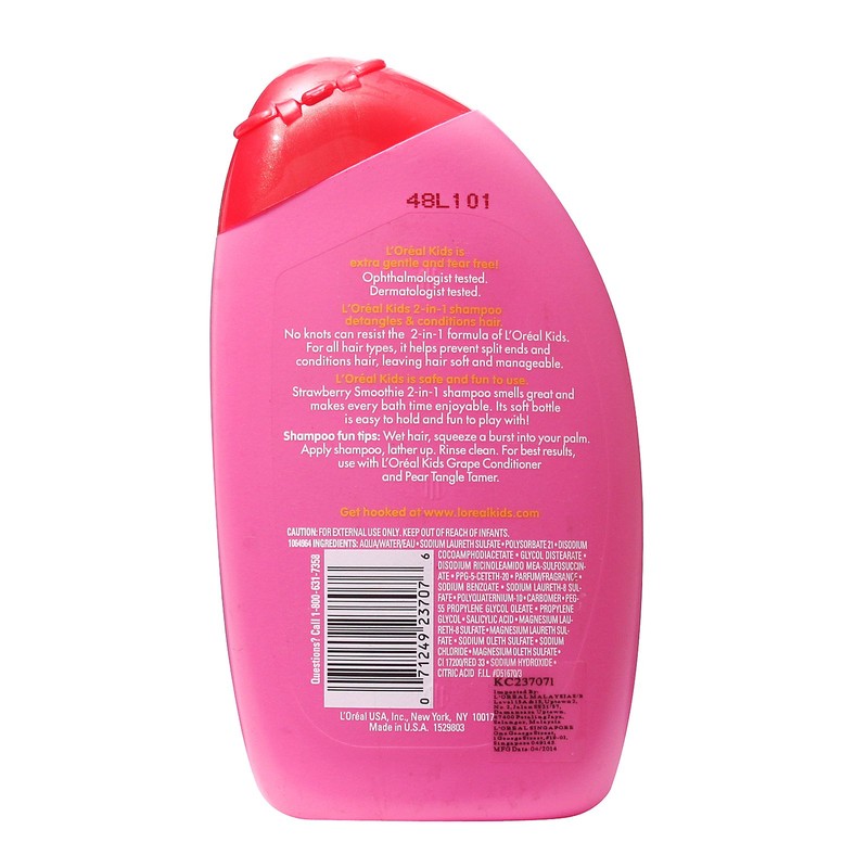 L'Oreal Kids Extra Gentle 2-in-1 Shampoo, Strawberry Smoothie, 9 fl;