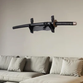 Samurai Sword Wall Mount-Katana Stand Wall Mount-(1 Layer) Sword Wall Mount Display-Samurai Sword Wall Mount 2 Tier-Sword Wall Mount-Martial Arts Swords Mount Display(Swords Not Included)