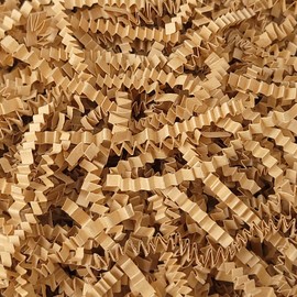 BOXHOME Shred Paper Filler (1/2LB) Crinkle Cut Paper for Wrapping & Filling Gift Basket Gift Boxes, Kraft-Decoration Raffia Contains Bow