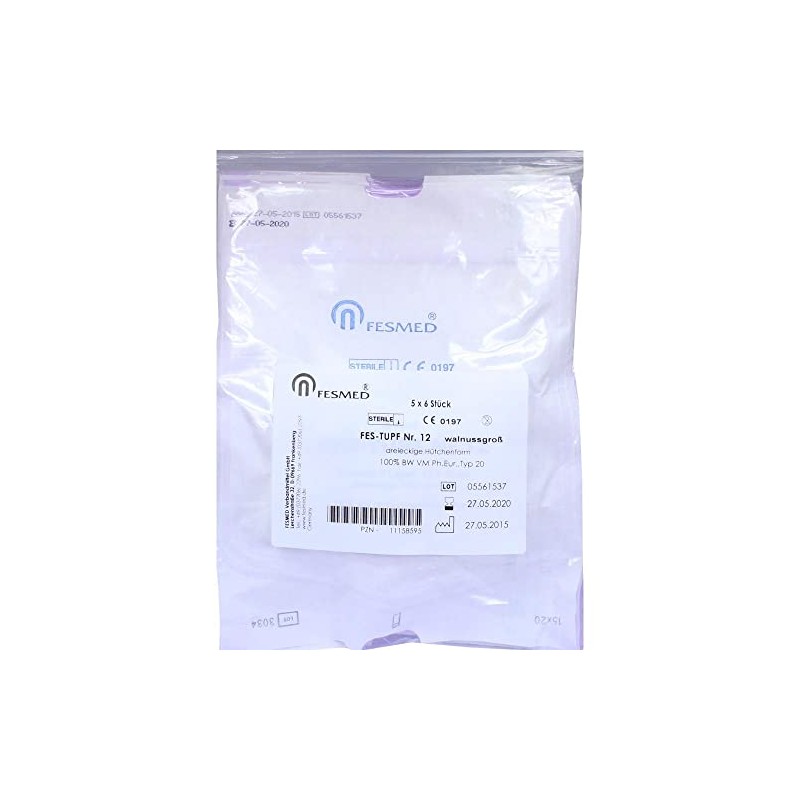 Mulltupfer FES Tupf No. 12 Sterile 2-Layer Walnut Size