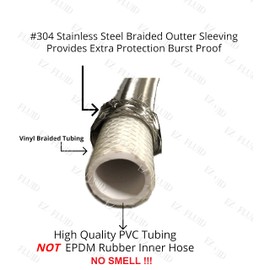 EZ-Fluid 12-Inch 1/2" FIP X 1/2" FIP Stainless Steel Braided Faucet Supply Line Connector,Faucet Water Supply Hose Connector Lines Facuet Water Supply Line For Bathroom,Kitchen sink Facuet (1Pc)