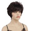 Aimole Short Curly Layered Shaggy Wigs Synthetic Women Wig Heat