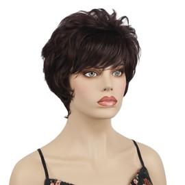 Aimole Short Curly Layered Shaggy Wigs Synthetic Women Wig Heat Resistant Hair(33A)