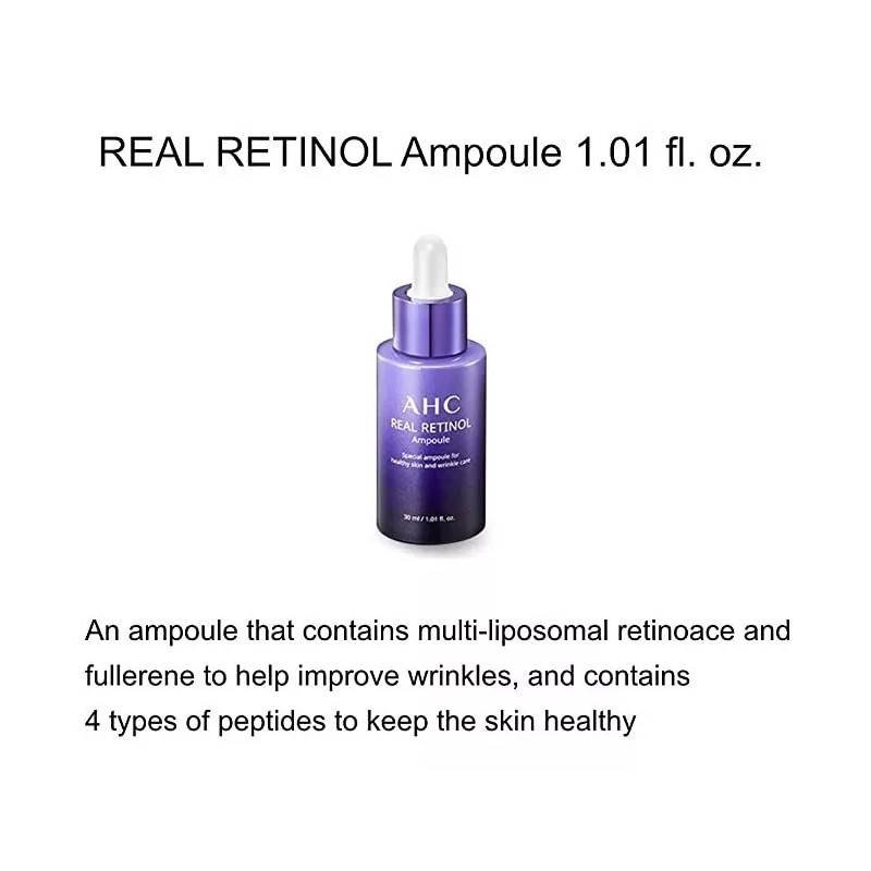 Ahc Real Retinol Juego De Ampolla + Crema + Corrector