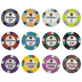 N/A Showdown 13.5-Gram Poker Chips (25-Pack) - Clay Composite  BRY001489U
