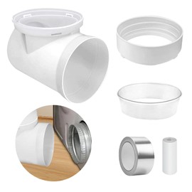 90 Degree Clothes Dryer Vent Elbow Safer Hookup Dryer Duct Connector Kit for 4 Inch Tubes, Dryer Vent Connector Elbow Kit Easy to Clean & Connect in Tight Space