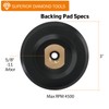 HO-ARYZ 3 Inch Rubber Backer Pad for Angle Grinder -