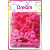 Dream World Self Hinge Barrette Soft Ribbon Pink Mix 28