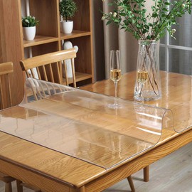32x60 in Dining Room Table Protector Clear PVC Table Cloths for Coffee Play Game Sofa Garden Tabletop Craft Table Runner Scratchproof Water Resistant Easy Clean Wipeable Office Desk Top Protection