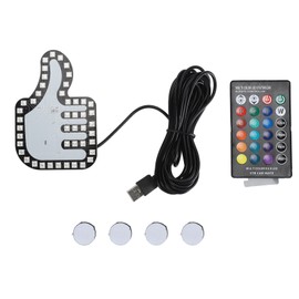 Car Hand Gesture Light LED Sign Finger Light Window Gesture Sign Lighting Car Accessories with Remote Control for Vehicle 5V