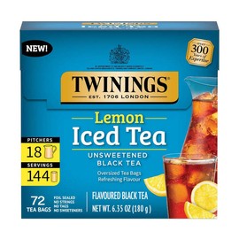 Twinings Lemon Flavored Black Iced Tea Bags - 72 Count