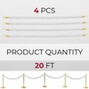 4 Pack of Stanchion Set for Party - White VIP